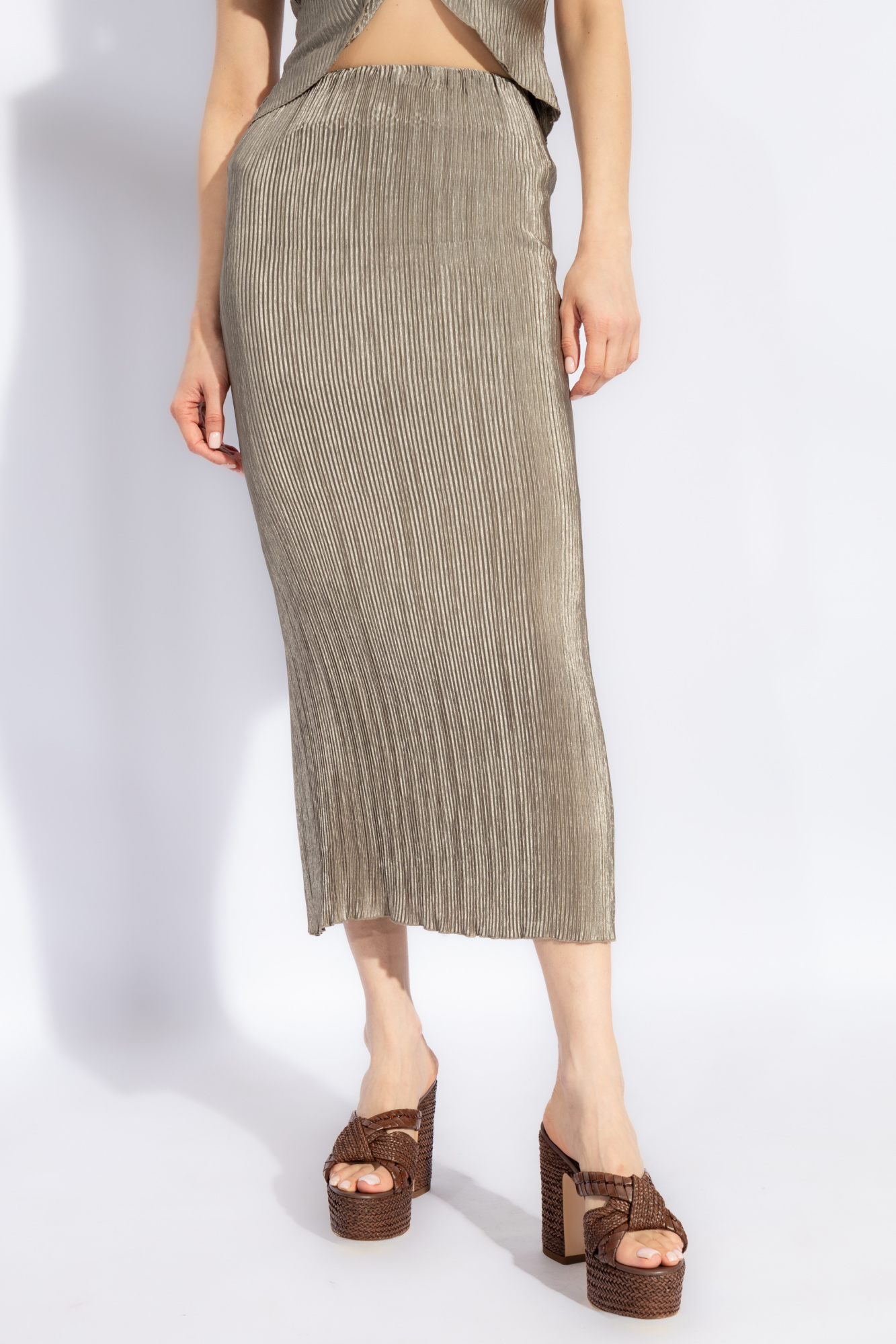 ★韓国人気★claddA★frap skirt 韓国商品/LOEUVRE H line Spangled long Skirt